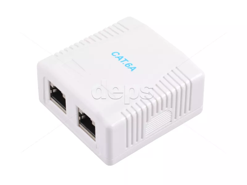 Розетка RJ-45 Cat6A STP зовнішня двопортова Cor-X SC-4208B