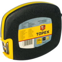 Рулетка Topex лента измерительная стальная, 20 м (28C412)