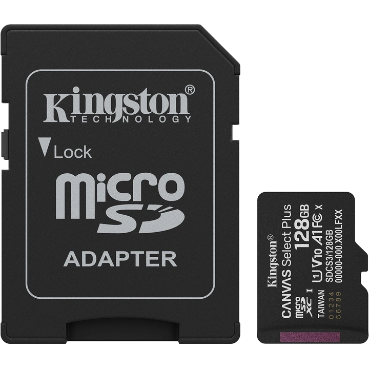 SanDisk Kingston microSD 128GB C10 UHS-I A1 V10 R150MB/s + SD
