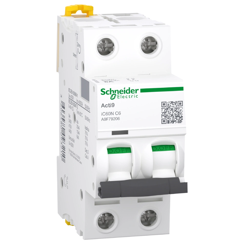 Schneider Electric A9F79206 Acti9 iC60 2P 6A C
