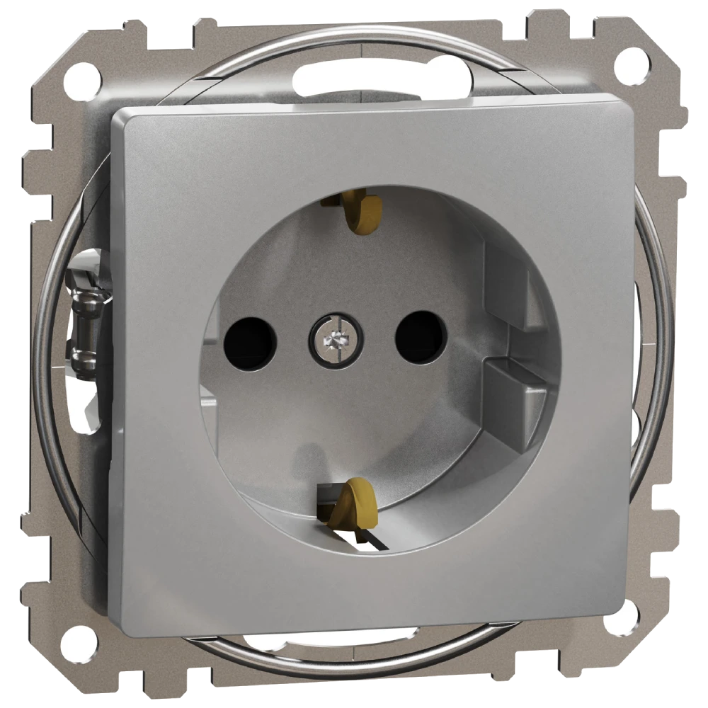 Schneider Electric Sedna Design & Elements SDD113022 с заземлением и шторками