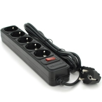 Сетевой фильтр питания Maxxter MSP5-G-10B, 5 роз, 3 м, Black (MSP5-G-10B)