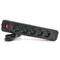 Сетевой фильтр питания Meilepai F25U, 5 роз EU, 3USB Black (F25U-Black)