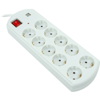 Сетевой фильтр питания PowerPlant 10м, 10 розеток, USB, євро, 100% мідь (YS-N6065/10) (EX610563)