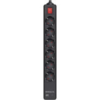 Сетевой фильтр питания REAL-EL RS-PROTECT 605 3m, black (EL122300041)