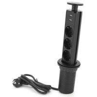 Сетевой фильтр питания Voltronic 3 Роз, 2USB, 16А, 250V, 2м, Black (D06-FU03)