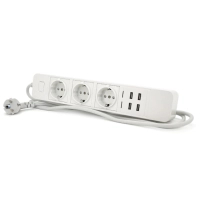 Сетевой фильтр питания Voltronic 3 роз, 4USB, 2м Black (ТВ-Т09)