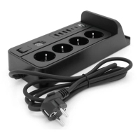 Сетевой фильтр питания Voltronic G12H, 4 роз, 4USB 3,2А, 2 Type-C, 2м Black (YT-G12H)