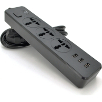 Сетевой фильтр питания Voltronic TВ-Т13, 3роз, 3*USB Black (ТВ-Т13-Black)