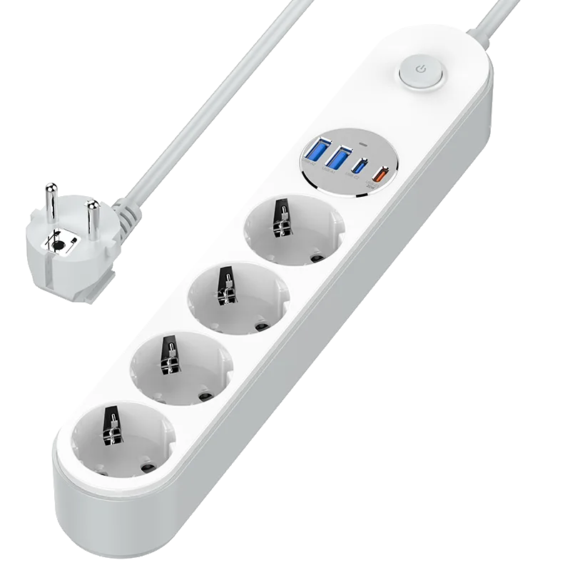 Сетевой фильтр СolorWay CW-CHE44PDW 4 розетки/4USB 20W