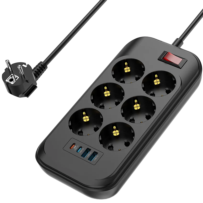 Сетевой фильтр СolorWay CW-CHE64PDB 6 розеток/4USB