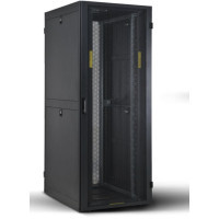 Шафа напольна Kingda 42U 19" 600x1000, RAL9004, перф. двері, розібрана (KD-002-6042M)