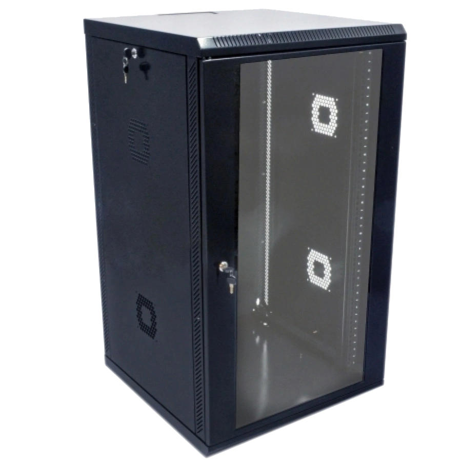Шкаф 19" 21U 600х600х1040мм акриловое стекло, черная