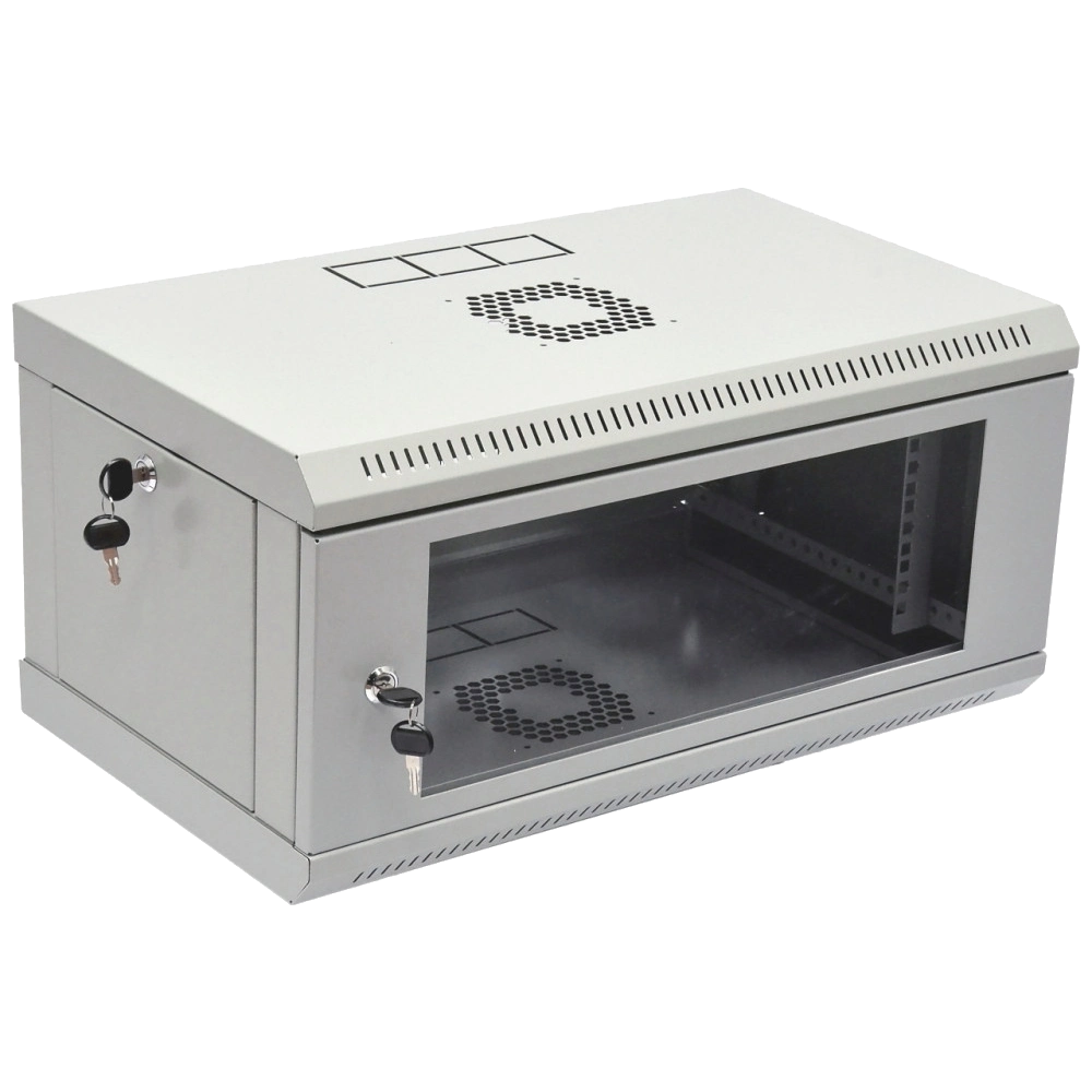 Шкаф 19" 4U 600x400x284мм акриловое стекло, серый