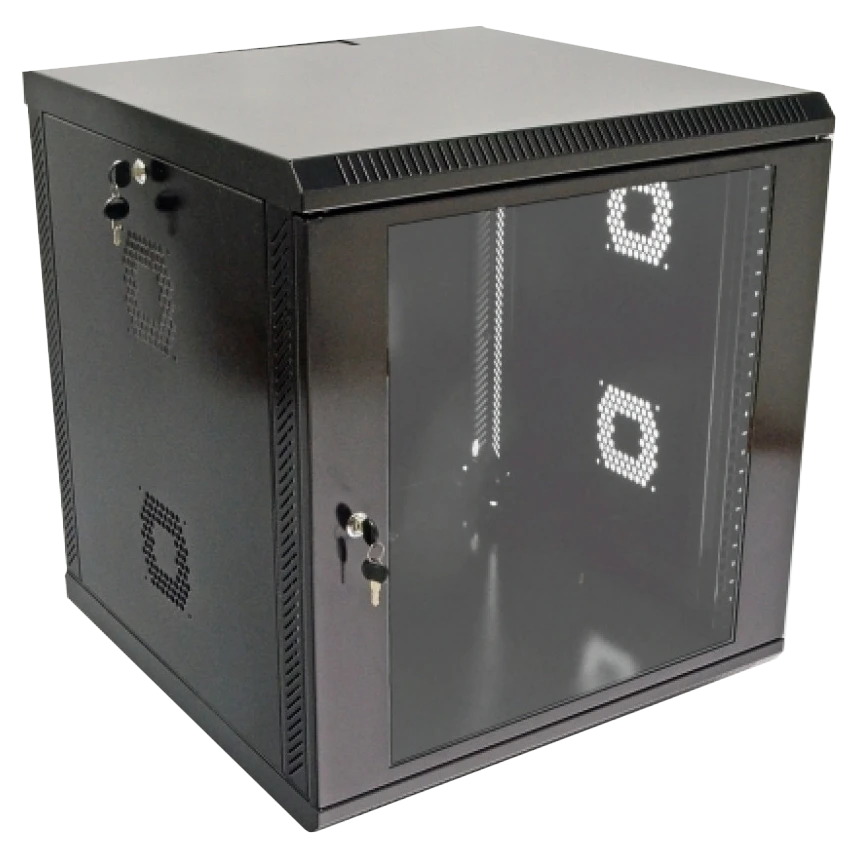 Шкаф акриловое стекло черный 19"12U, 600х600х640 мм