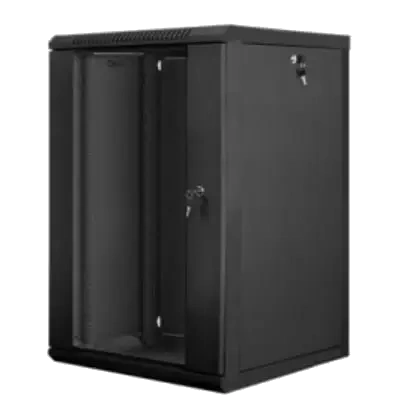 Шкаф коммутационный настенный Hypernet WMNC66-18U-FLAT-BLACK