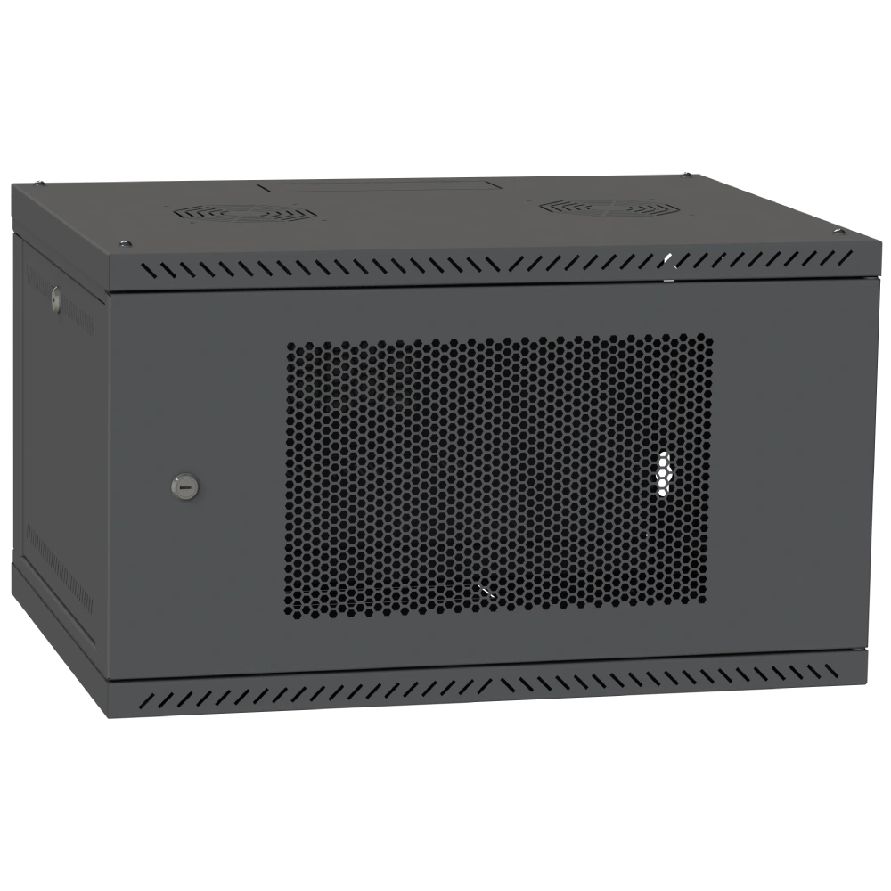 Шкаф серверный IPCOM CH-6U 600x600 перфорация RAL9005