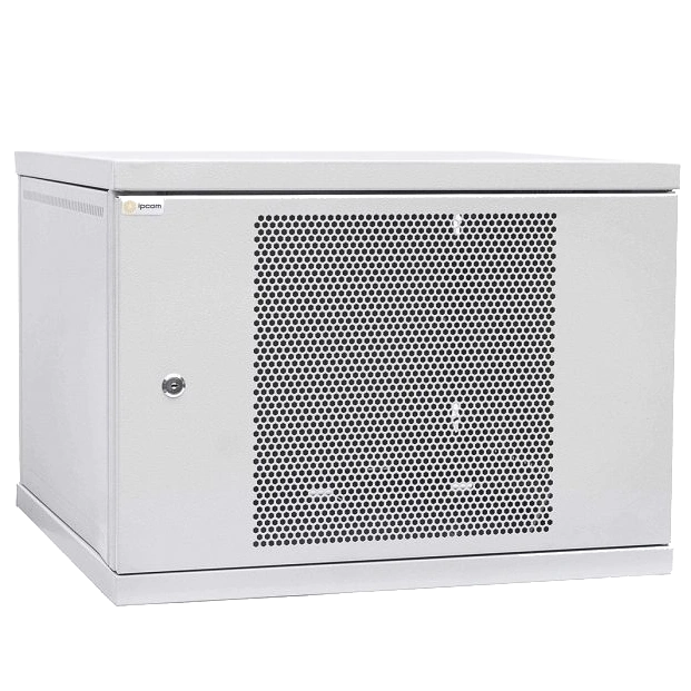 Шкаф телекоммуникационный двери перф (серый) IPCOM 9U 600x450