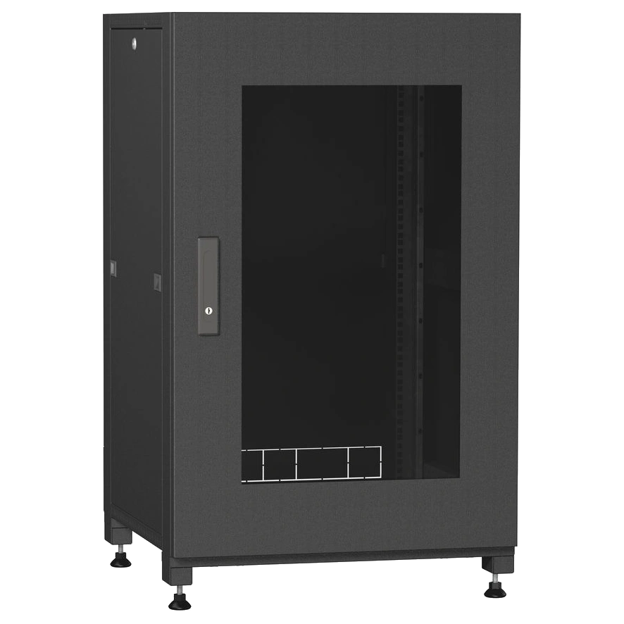 Шкаф телекоммуникационный напольный IPCOM С-18U-06х06-ДC-ПГ-9005