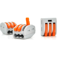 Соединитель кабеля 3-pin аналог WAGO K222-413, 15штпак Voltronic (K222-413/15 / 41475)