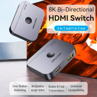 Сплиттер Vention HDMI 2.1 UHD 8K 60Hz 3D, HDCP HDR Dolby 7.1 перемикач двонаправле (AKPH0)