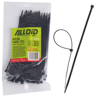 Стяжка Alloid 3.6х150мм, пластик, 100шт./уп., черный (PC-36150B)
