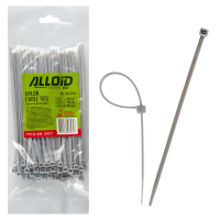 Стяжка Alloid 3.6х150мм, пластик, 100шт./уп., сірий (PC-36150G)