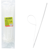 Стяжка Alloid 4.8х300мм, пластик, 100шт./уп., білий (PC-48300W)
