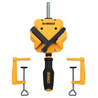 Струбцина DeWALT угловая, большого усилия + 2 струбцины для крепления к столу (DWHT83853-0)