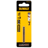 Свердло DeWALT по металу Black & Gold, HSS-G, 2 х 49 х 24 мм, 3 шт. (DT20512)