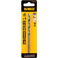 Сверло DeWALT по металлу Black & Gold,HSS-G, 8.0 х 117 х 75 мм (DT20526)
