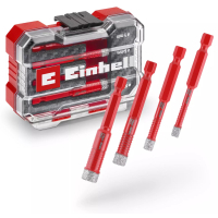 Сверло Einhell по кафелю и стеклу, трубчатые, 5/6/8/10мм, XS-Case, 4шт, 0.12кг (500404)