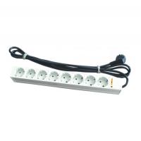 Силовой блок Conteg 19" 1U 8xSchuko, с выключателем, с кабелем (DP-RP-08SCHUS)