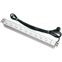 Силовой блок Conteg 19" 1U 9хSchuko, без выключателя, кабель 3м. (DP-RP-09-SCHU)