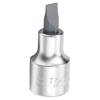 Торцева головка Toptul шліцева 1,2x8мм 48мм 3/8" (BCCA1208)