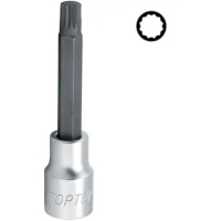 Торцевая головка Toptul SPLINE M10 L100мм 1/2" (BCJA1610)