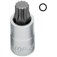 Торцевая головка Toptul SPLINE M12 L55мм 1/2" (BCHA1612)