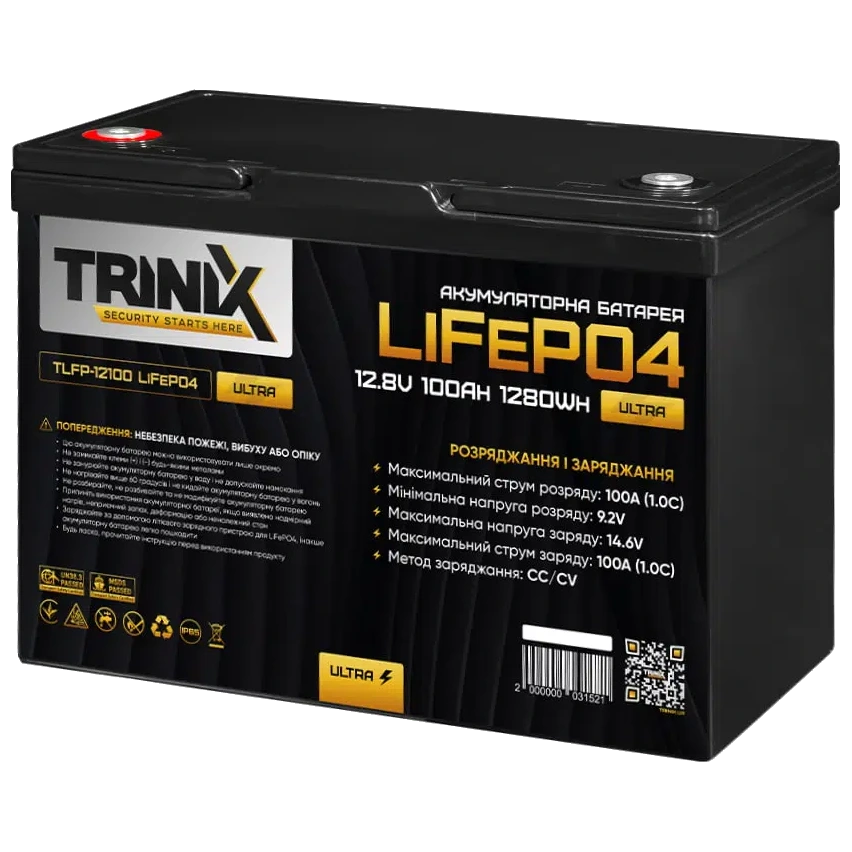TRINIX TLFP-12100 Ultra 100А•ч 12В