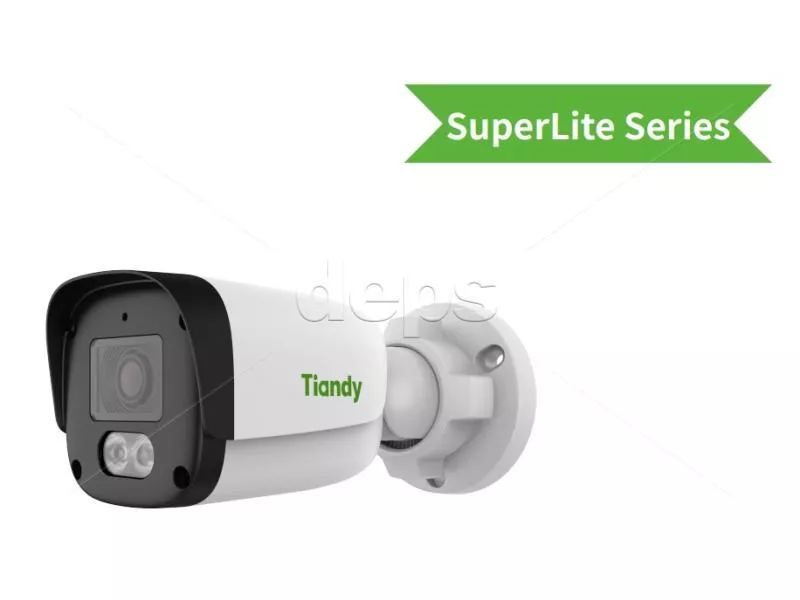 Цилиндрическая Color Maker IP-камера Tiandy TC-C34QN Spec:I5W/E/Y/2.8mm/V4.2 (4МП ∠100° F=1.6 | TWDR | MIC | Full Color/IR до 50м)