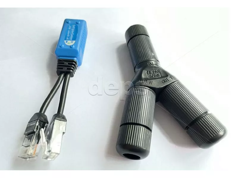 Уличный RJ-45 мультиплексер-1/2 комплект (POE Pin 12/36)