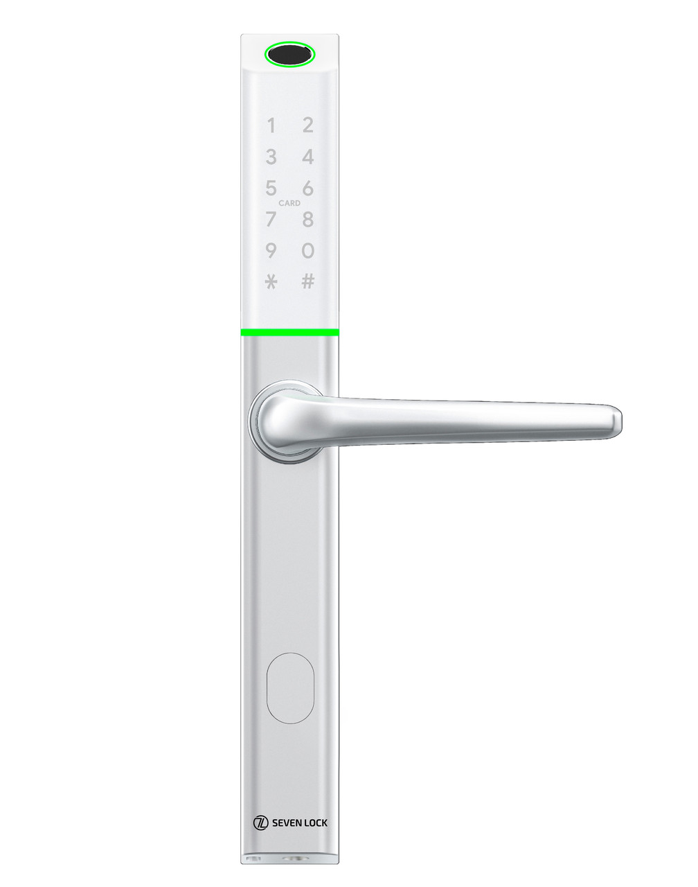 Умный дверной биометрический замок SEVEN LOCK SL-7763BF white
