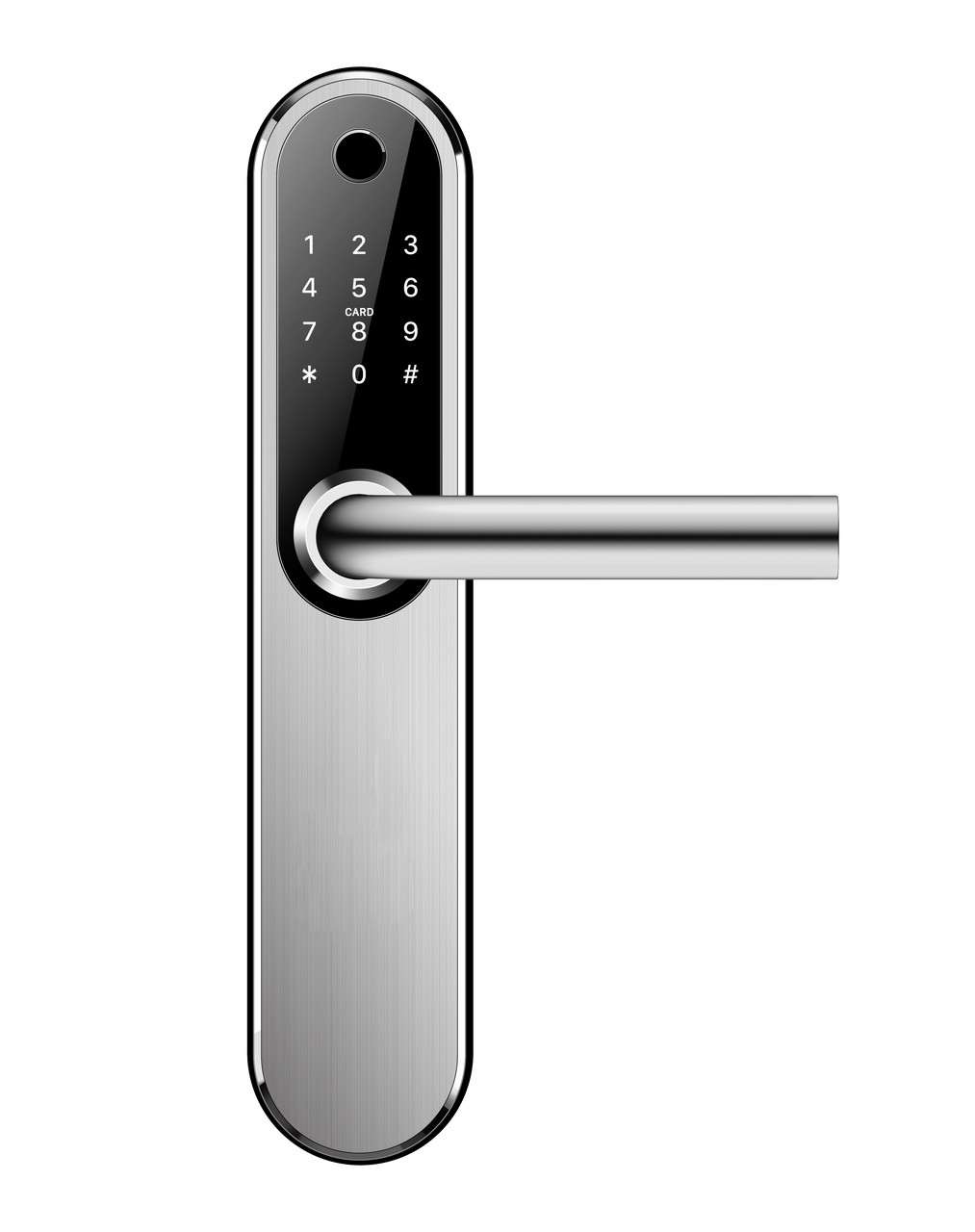Умный дверной биометрический замок SEVEN LOCK SL-7768BF silver