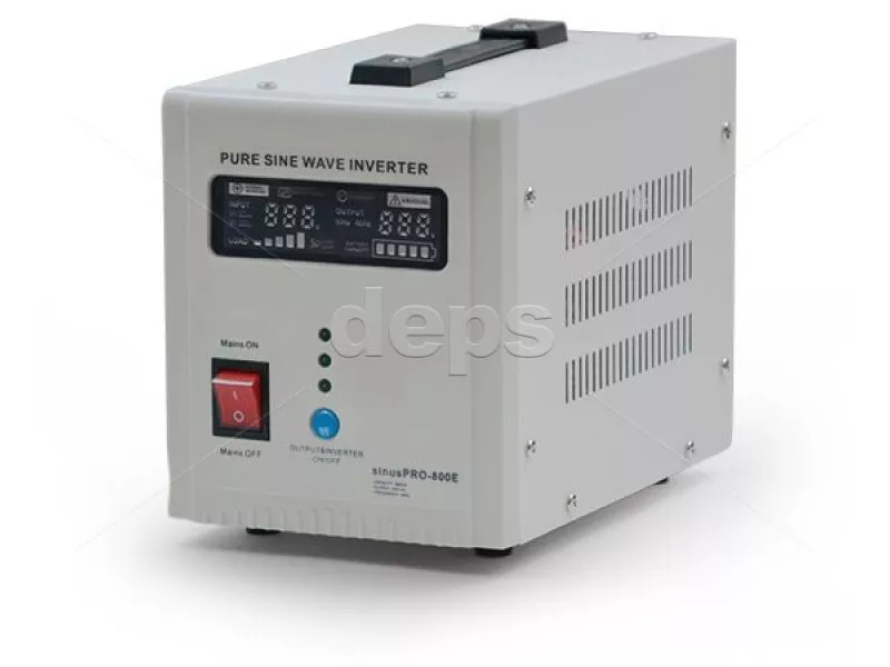 UPS-500W, 12V (pure sine wave) (500 Вт, струм заряду 5A/10A, зовнішня батарея 12В)