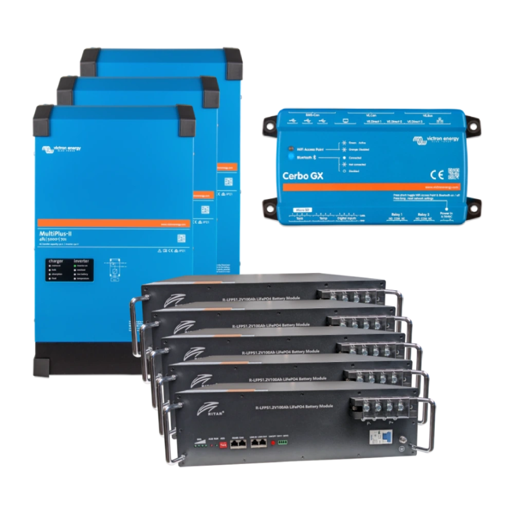 Victron Energy VictronEnergy MultiPlus-II + Ritar R-LFP51.2V100AH