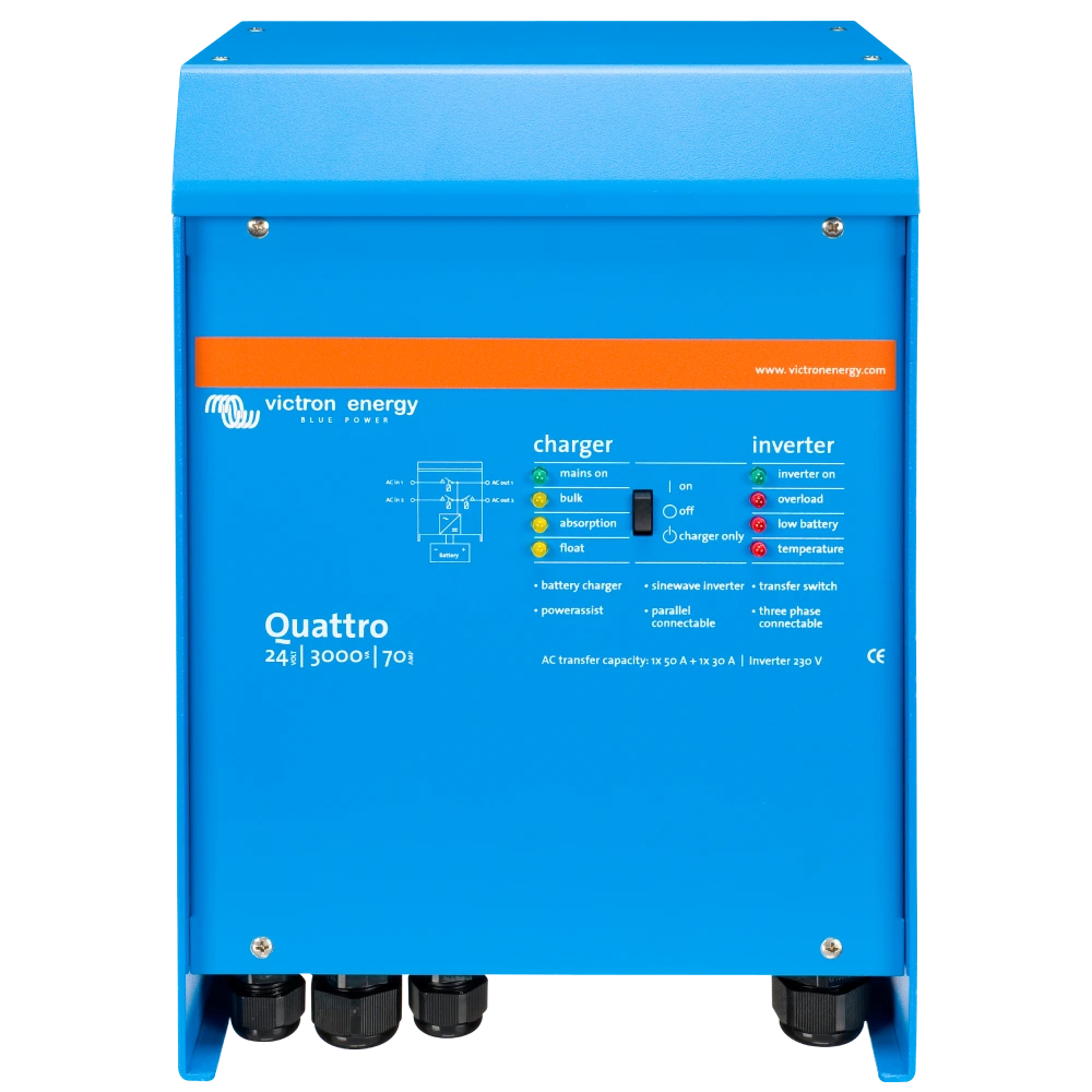 Victron Energy VictronEnergy Quattro 24/3000/70-50/50 однофазний чиста синусоїда
