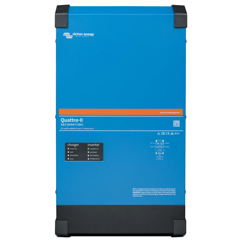 Victron Energy VictronEnergy Quattro-II 24/5000/120-50/50 однофазний чиста синусоїда
