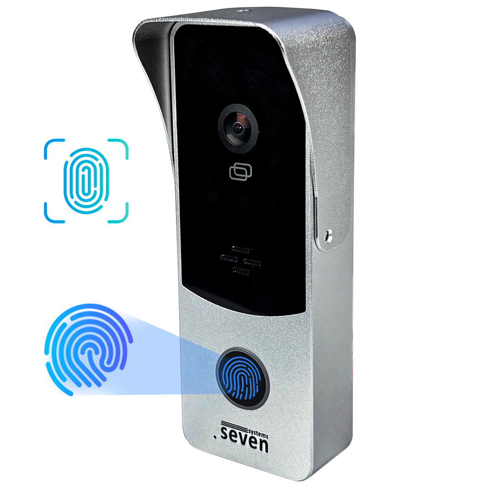 Виклична панель домофону з вбудованим контролером SEVEN CP-7508 FHD silver