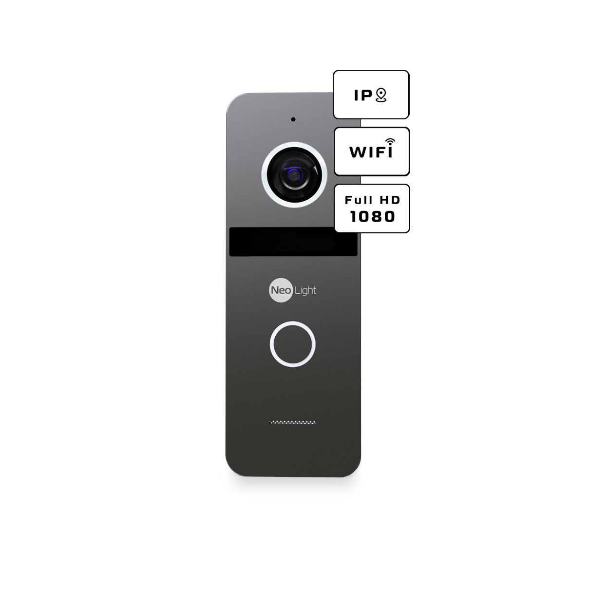 Вызывающая IP видеопанель домофона NeoLight Solo IPW Graphite