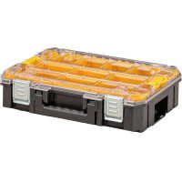 Ящик для інструментів DeWALT TSTAK, прозора кришка, 10 чашок, IP54 (DWST82968-1)