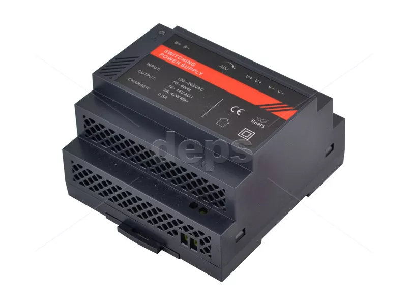 Импульсный блок питания 12В/3А на DIN-рейку FoxGate UPS-1203-01-DIN (36Вт)
